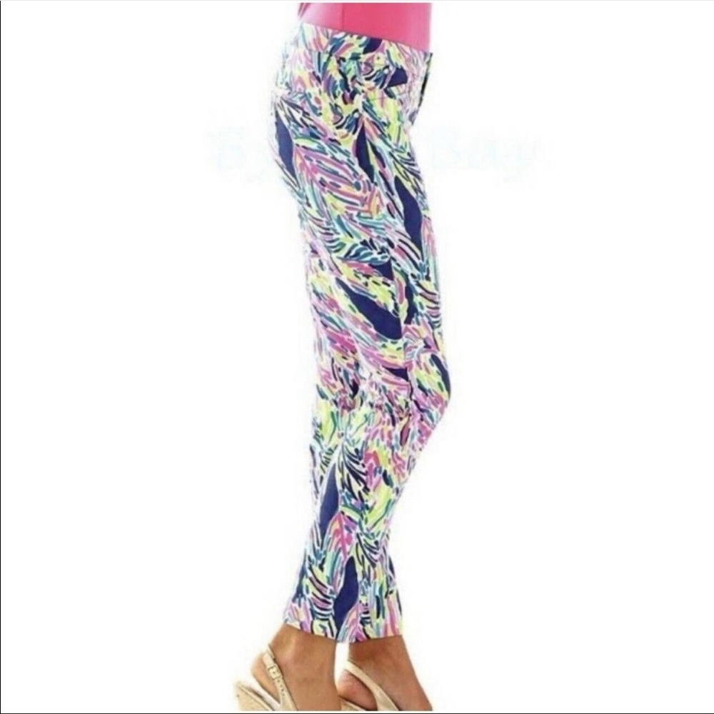 Lilly Pulitzer Kelly Indigo Palm pants - Picture 3 of 5